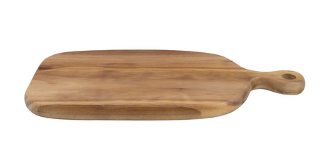 Wooden kitchen board isolated on white