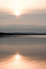 The Steinhuder Meer near Hanover in Germany at sunset