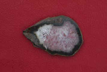 texture of cut transparent agate