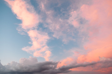 dramatic sky with clouds