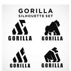 Minimalist design for gorillas. modern  simple Symbol silhouette
