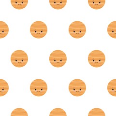 Cute venus planet pattern seamless vector repeat geometric for any web design