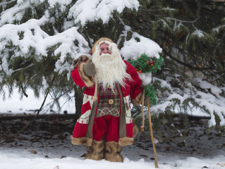 toy Santa Claus at the Christmas tree