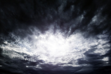 Fototapeta na wymiar Cloudscape with a Light
