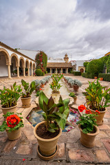 Courtyard garden of Viana Palace in Cordoba, Andalusia, Spain.
