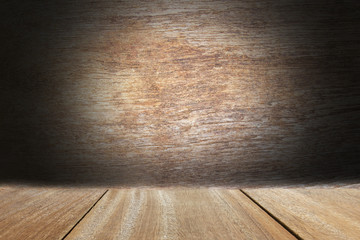 empty room with wooden floor and wall