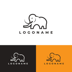mammoth logo for your business , simple clean logo full vector template