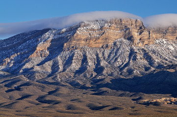 Winter landscape Wilson Cliffs, Red Rock Canyon, Las Vegas, Nevada, USA