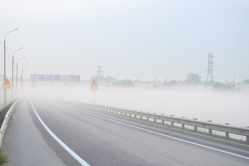 Fog on the highway