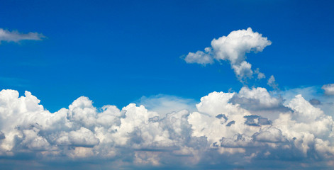 Beautiful clear blue sky with white cloud in day light time felling freedom.