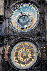 Close-up of the Astronomical Clock in Prague