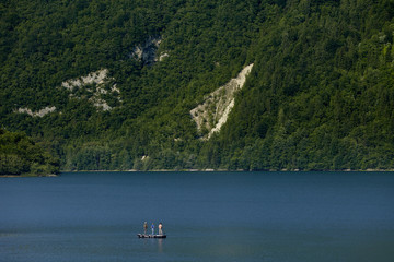 Fototapeta na wymiar Fishing in Corlo lake