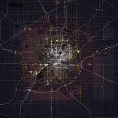 Map Fort Wayne city. Indiana - 309811540