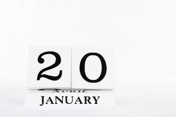 Calendar blocks January 20 Martin Luther king jr day 2020