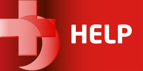 Red cross and a red crescent symbols illustration   Символы красный крест и красный полумесяц © Irina