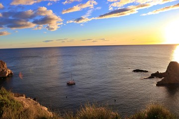 Naklejka premium sunset on sea