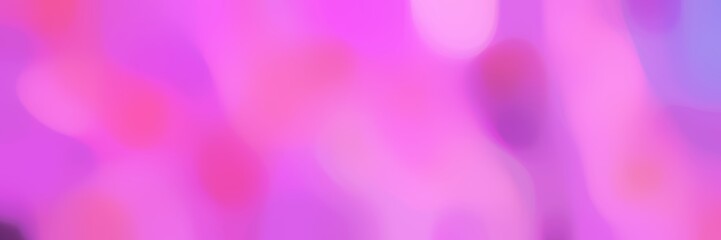 blurred bokeh horizontal background with orchid, violet and medium purple colors and space for text