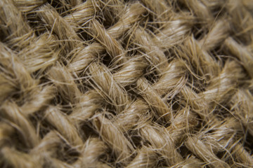 Macro shots close-up the burlap cloth surface