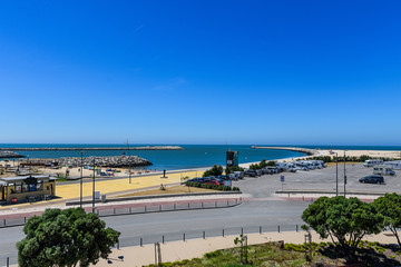 Obraz premium breakwater in figueira da foz, portugal