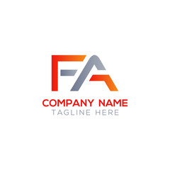 Initial FA Letter Linked Logo. Creative Letter FA Modern Business Logo Vector Template. FA Logo Design