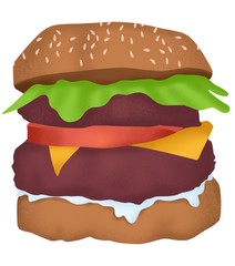 illustration of a burger