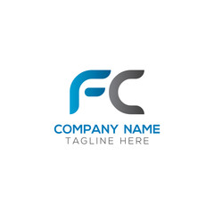 Initial FC Letter Linked Logo. Creative Letter FC Modern Business Logo Vector Template. FC Logo Design
