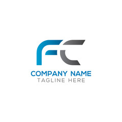 Initial FC Letter Linked Logo. Creative Letter FC Modern Business Logo Vector Template. FC Logo Design