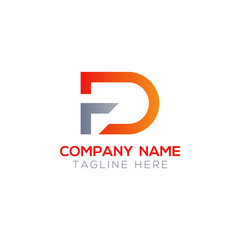Initial FD Letter Linked Logo. Creative Letter FD Modern Business Logo Vector Template. FD Logo Design