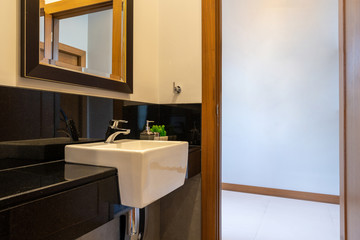 Modern toilet in luxury home