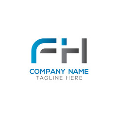 Initial FH Letter Linked Logo. Creative Letter FH Modern Business Logo Vector Template. FH Logo Design