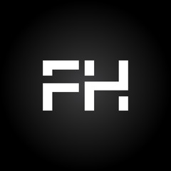 Initial FH Letter Linked Logo. Creative Letter FH Modern Business Logo Vector Template. FH Logo Design