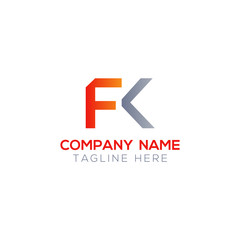 Initial FK Letter Linked Logo. Creative Letter FK Modern Business Logo Vector Template. FK Logo Design