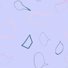 Abstract geometric shapes seamless pattern with hand drawn texture colorful background.