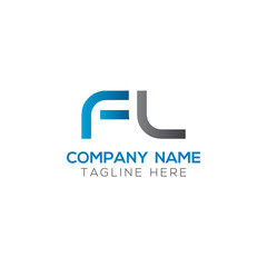 Initial FL Letter Linked Logo. Creative Letter FL Modern Business Logo Vector Template. FL Logo Design