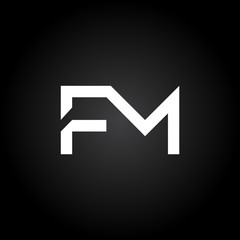 Initial FM Letter Linked Logo. Creative Letter FM Modern Business Logo Vector Template. FM Logo Design