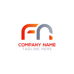 Initial FN Letter Linked Logo. Creative Letter FN Modern Business Logo Vector Template. FN Logo Design