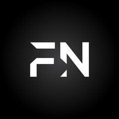 Obraz premium Initial FN Letter Linked Logo. Creative Letter FN Modern Business Logo Vector Template. FN Logo Design