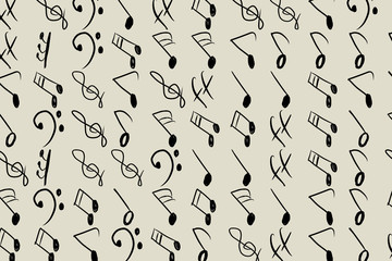 Abstract musical note illustrations background,tone chromatic scale. Canvas, digital, web & template.