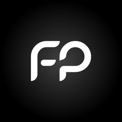 Initial FP Letter Linked Logo. Creative Letter FP Modern Business Logo Vector Template. FP Logo Design