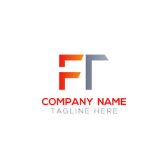 Fototapeta premium Initial FT Letter Linked Logo. Creative Letter FT Modern Business Logo Vector Template. FT Logo Design