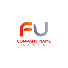 Initial FU Letter Linked Logo. Creative Letter FU Modern Business Logo Vector Template. FU Logo Design
