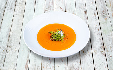 Freshly cooked vegetable soup with love.