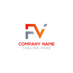 Initial FV Letter Linked Logo. Creative Letter FV Modern Business Logo Vector Template. FV Logo Design