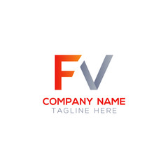 Initial FV Letter Linked Logo. Creative Letter FV Modern Business Logo Vector Template. FV Logo Design