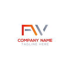 Initial FW Letter Linked Logo. Creative Letter FW Modern Business Logo Vector Template. FW Logo Design