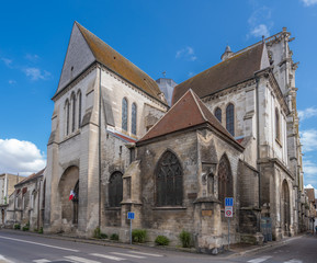 Fototapeta na wymiar Troyes, France - 09 08 2019: Sainte-Madeleine church