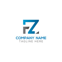 Initial FZ Letter Linked Logo. Creative Letter FZ Modern Business Logo Vector Template. FZ Logo Design