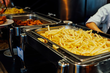 potatoes in the kitchen of the restaurant all inclusive breakfast lunch dinner