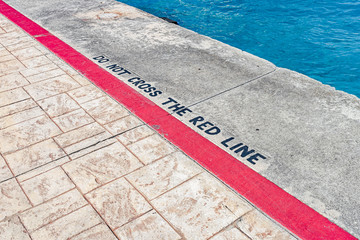 Do not cross red line