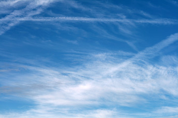  blue sky and white clouds